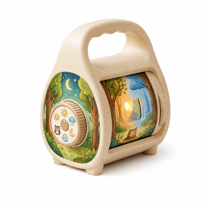 Ehsnsdo™ Story-Spinner Lantern for Toddlers, Non-Electric Screen-Free Storytelling Toy, Handheld Pretend Play Lantern with Rotating Mood & Story Scenes, Montessori-Inspired Imaginative Play Gift for Kids Ages 2+
